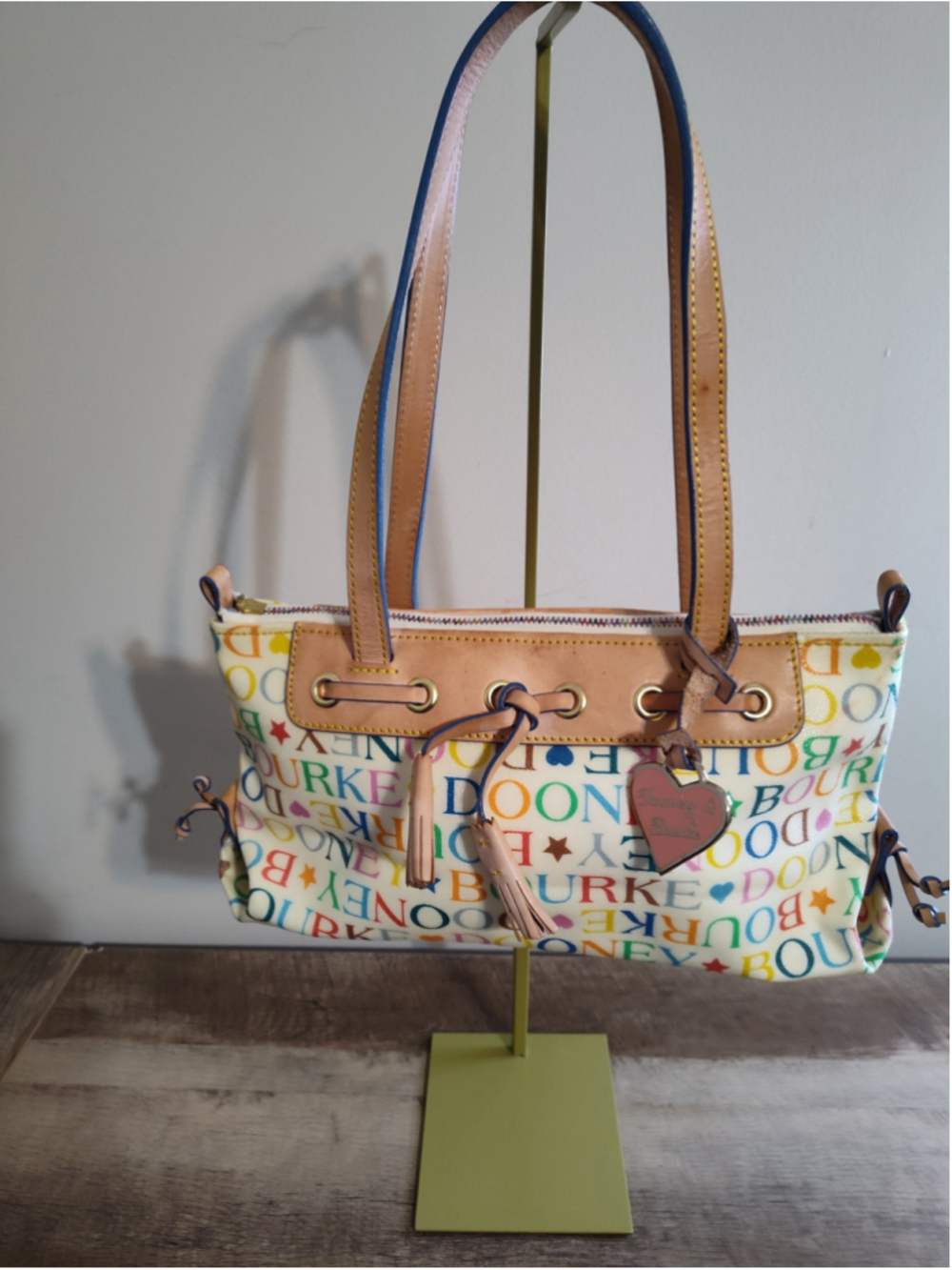 Women's Dooney & Bourke Shoulder Bag One Size White Multicolor Logo Print